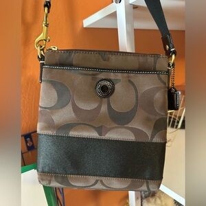 Coach Brown and Black Crossbody Bag